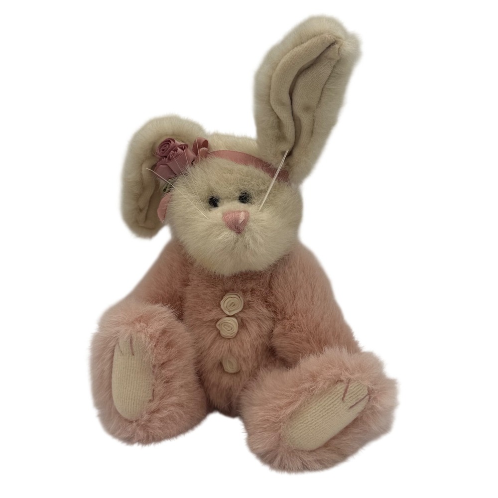 Boyds Bears Lady Payton Plush Bunny Pink Cream 8"Vintage Style Rabbit